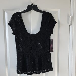 Almost Famous Black Lace Top